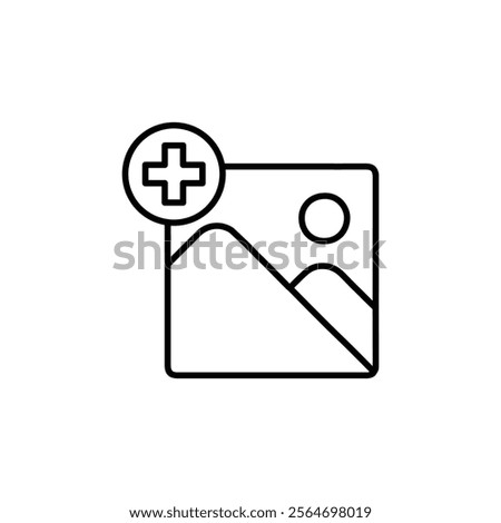 add to gallery icon vector symbol isolated