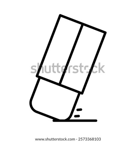 Eraser icon Outline thin set