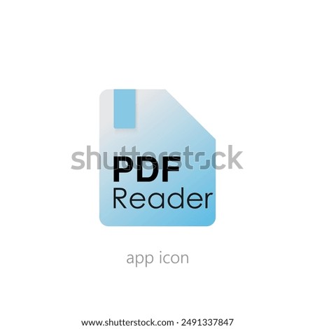 pdf reader app icon logo design 