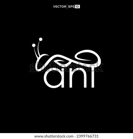 Ant wordmark Design Logo Illustration