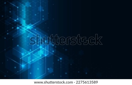 Abstract background consisting of set of hexagonal cells. Modern innovation communication technology business background. Background illustration vector.