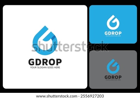 G Drop - G Letter Logo Design Template, water drops logo icon design vector design template inspiration