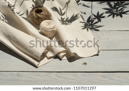 Image, Stock Photo Shadows of a hemp plant on wooden floorboards