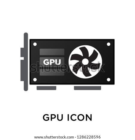 Vector illustration style is flat iconic symbols. Gpu Card icon. graphics processing unit icon vector 