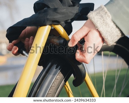 Similar – Image, Stock Photo A Dutch bike at the laundromat