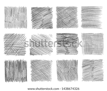 Sketch hatching. Pen doodle freehand line strokes chalk scribble black line sketch grunge handmade vector abstract textures. Scribble chalk, sketch freehand line drawing illustration
