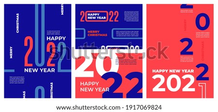 Modern 2022 brochures. Happy 22 new year, calendar cover with numbers decoration concept. Greeting cards, corporate banners recent vector design