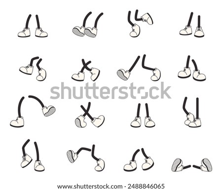 Similar – Image, Stock Photo Woman legs wearing retro quad roller skates on yellow background