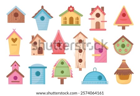 Similar – Image, Stock Photo Birdhouses on a facade