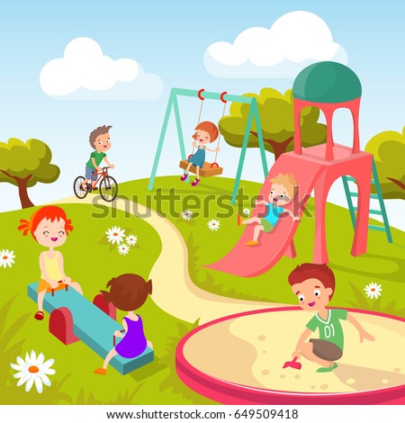 Drawing Of Children Playing In The Park Contoh Soal Dan Materi Pelajaran 1