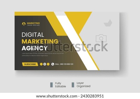 Professional business marketing youtube thumbnail web banner post template