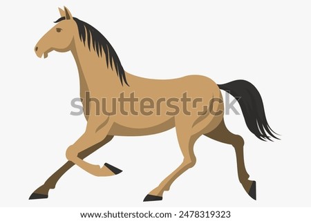 one silhouettes horse. vector illustration.
