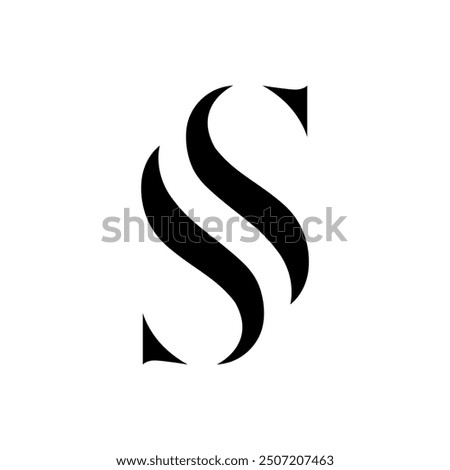 Letter S logo with lines similar to law paragraphs