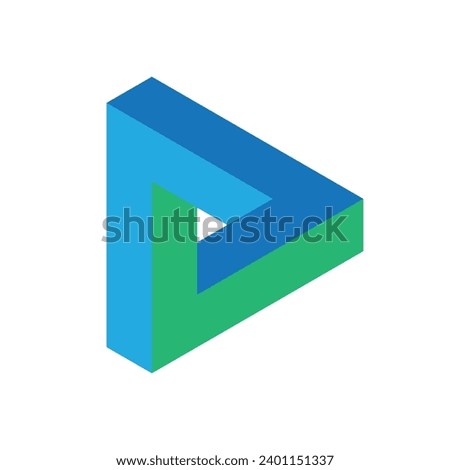 colored triangle icon vector ilustration logo design