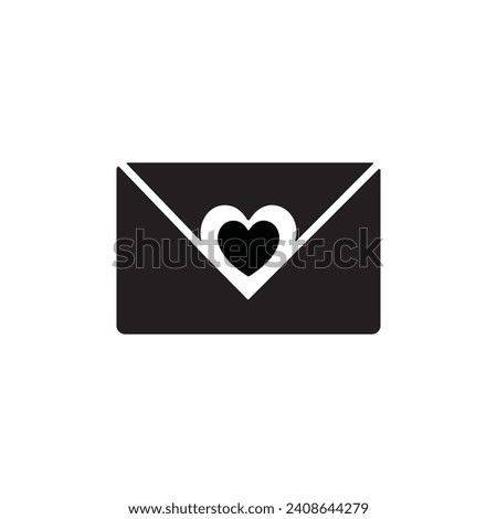 love letter icon vector ilustration logo design