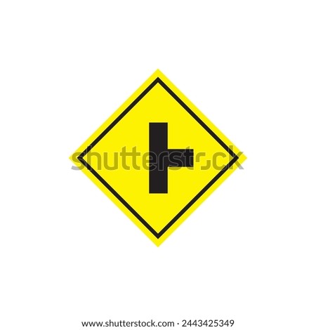 intersection sign icon to the right vcetor ilustration lgo design