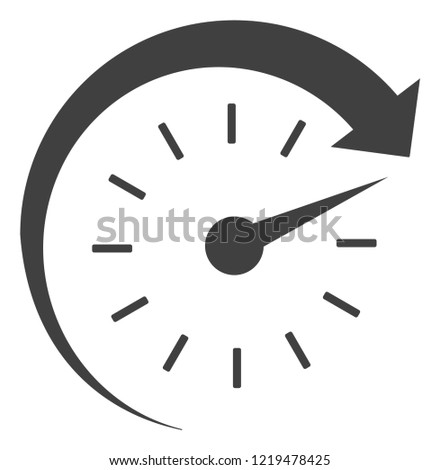 Time forward icon on a white background. Isolated time forward symbol with flat style.