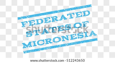 Federated States Of Micronesia watermark stamp. Text caption between parallel lines with grunge design style. Rubber seal stamp with unclean texture.