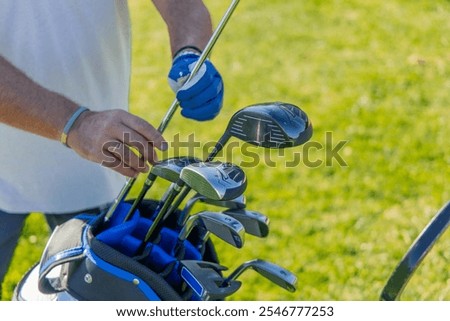 Similar – Image, Stock Photo Attention golfer