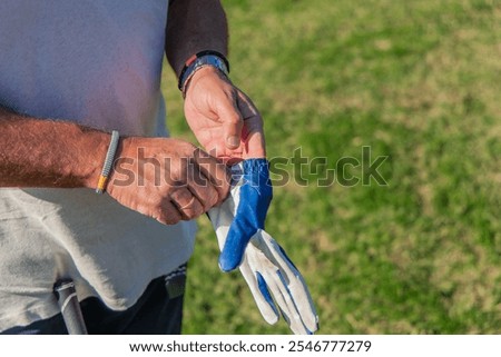 Image, Stock Photo Attention golfer