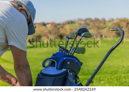 Similar – Image, Stock Photo Attention golfer