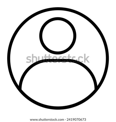 User icon in trendy outline style isolated on white background. Profil icon page symbol for your web site design User icon logo, app, UI. User icon Vector illustration, EPS10.
