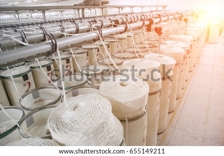 Similar – Image, Stock Photo Thread spinning on machine