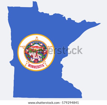 vector map,flag - minnesota