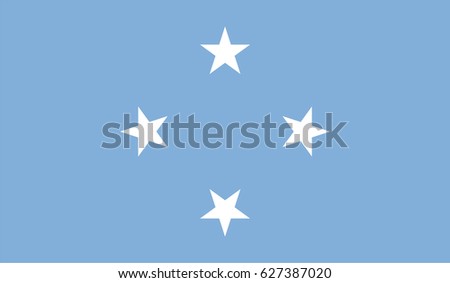 Vector image of flag Federated States Micronesia