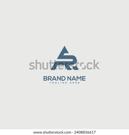 Monogram professional unique letter AR RA logo design template. Initials Business logo.