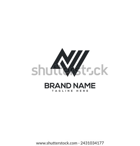 Alphabet NW WN letter logo design vector elements. Initials monogram icon.