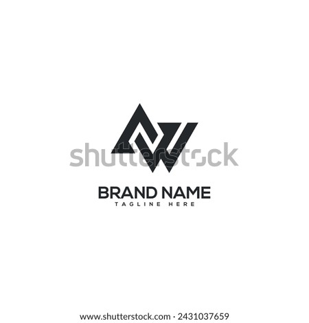 Alphabet AW WA letter logo design vector elements. Initials monogram icon.