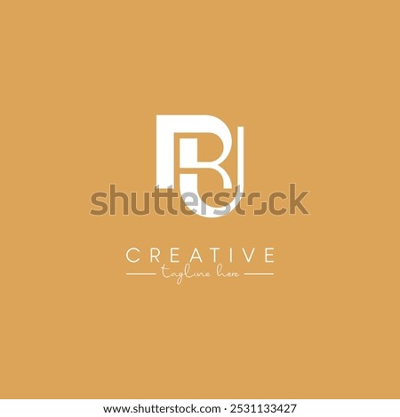 Modern RU UR Letter Artistic Logo Design. Initial Based Vector Template.