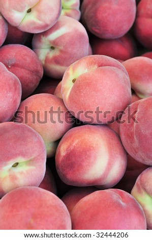 Closeup of White Peaches