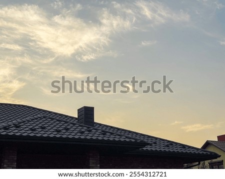 Similar – Image, Stock Photo Metal chimney in front of sky