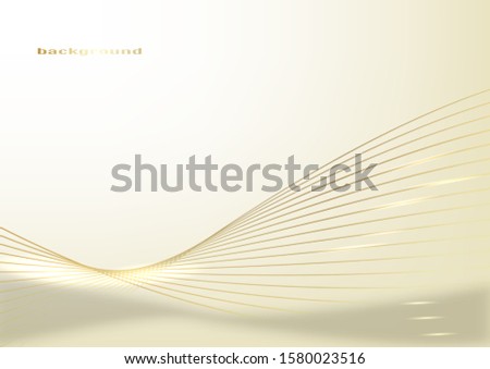 Abstract gold light threads background. Vector