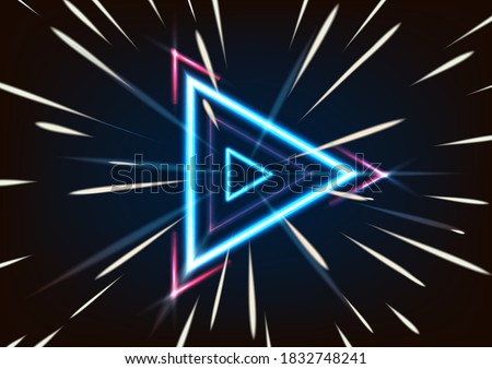 3D abstract triangle tunnel vector background