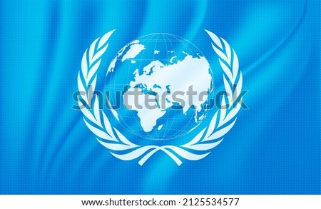 Flag of the United Nations. United Nations flag vector. UN symbol.