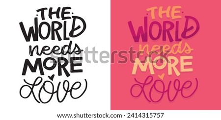 Cute hand drawn doodle lettering postcard. T-shirt design, fashion art letetring. 100% vector file
