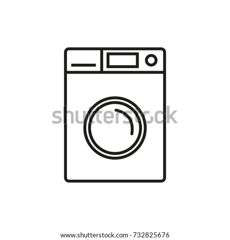 Line icon. Washing machine