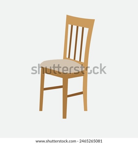 
Single wooden chair isolate on white background