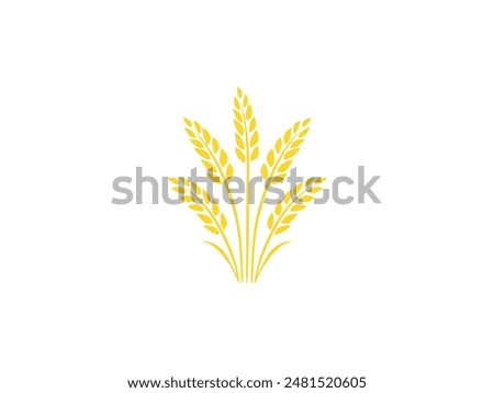 vector bunch of wheat or rye ears with whole grain. Sheaf of wheat enagraving. Ears of wheat, wreaths and grain spikes set icons