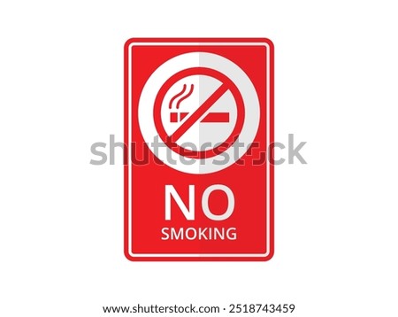 No smoking sign. Forbidden sign icon isolated on white background vector illustration. Cigarette and smoke and in prohibition circle