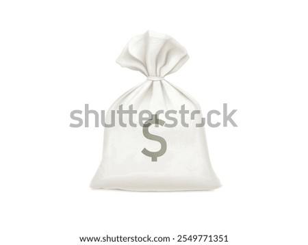 Full Sack of Money Dollars with USD Currency Symbol. Full Sack of Money Icon with USD Currency Symbol for Finance and Banking Themes