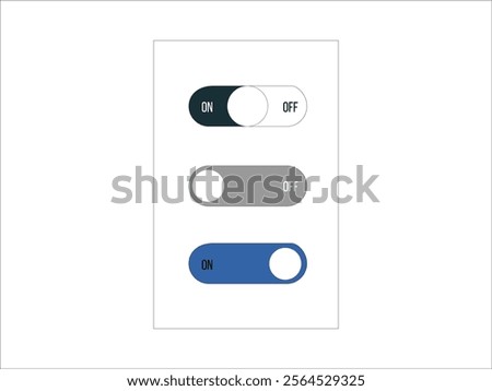 On Off Switch Electric Switch Vector. On-Off Electric Switch Vector Illustration for Technology and Electronics Design