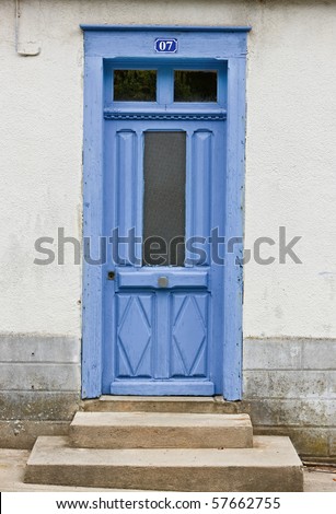 French blue door