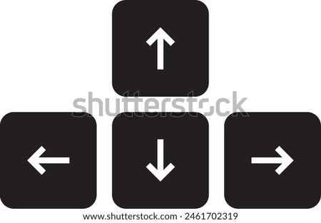 Keyboards Arrow Buttons icon. Vector illustration