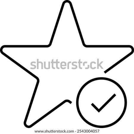 Add favorite star icon. Bookmark symbol. Editable Stroke. Vector illustration