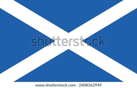 Flat Illustration of Scotland flag. Scotland flag design. 
