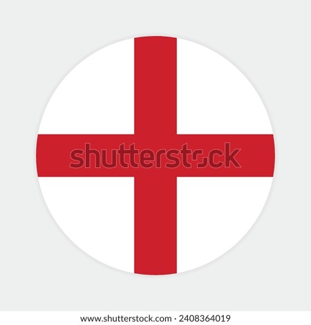 England flag vector icon design. England circle flag. Round of England flag.